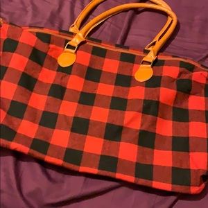 Buffalo plaid duffle